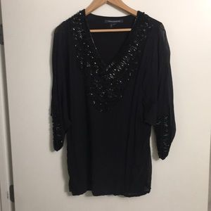 French  Connection beaded top size 6